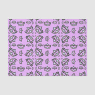 Queen of Hearts Silver Crowns Tiaras pink lilac Tissue Paper