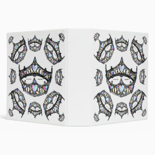 Queen of Hearts Silver Crowns Tiaras white binder