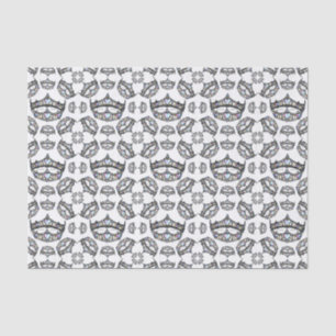 Queen of Hearts Silver Crowns Tiaras white tissue Paper