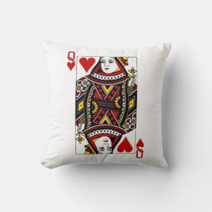 Queen of Hearts Throw Pillow