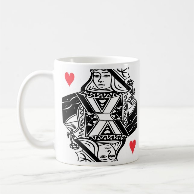 Queen of Hearts Vector Graphic Mug (Left)