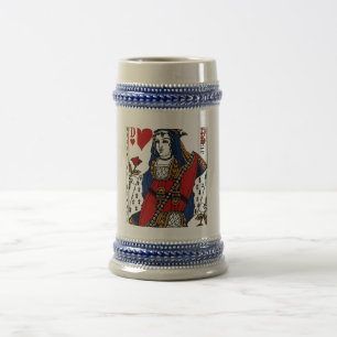 Queen of Hearts - Vintage Beer Stein