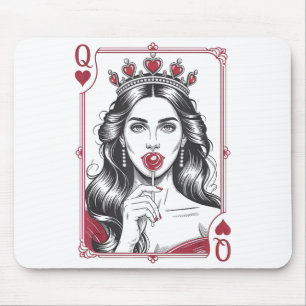 Queen Of Hearts Women Vintage Valentines Day  Mouse Pad