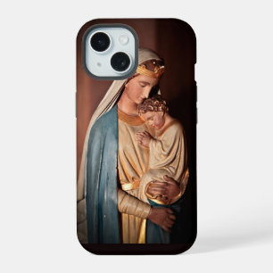 Queen of Heaven Virgin Mary Baby Jesus Christian iPhone 15 Case