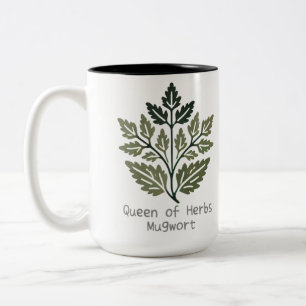 Queen of Herbs Mugwort3 Two-Tone Coffee Mug