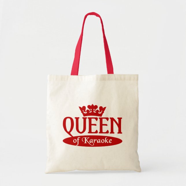 Queen of Karaoke bag - choose style & colour (Front)