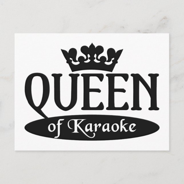 Queen of Karaoke postcard (Front)