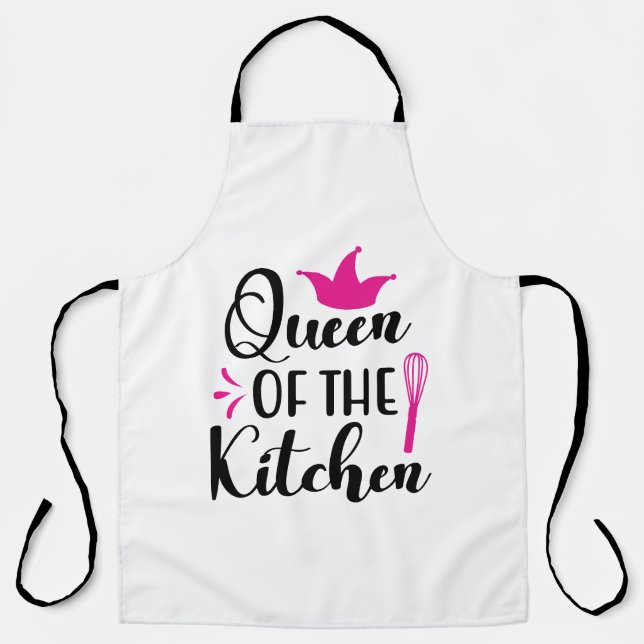 Queen of kitchen quoted  apron (Front)