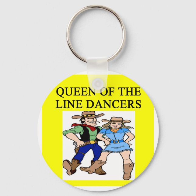 queen of line dancing keychain (Front)