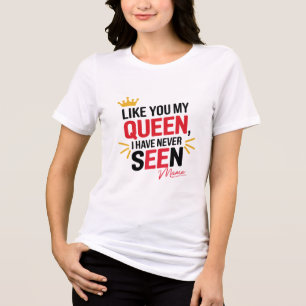 "Queen of My Heart – Mama's Love" 👑❤️ Tri-Blend Shirt
