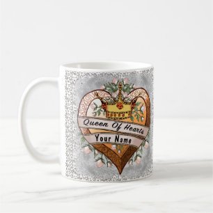 Queen of My Heart nom personnalisé tasse