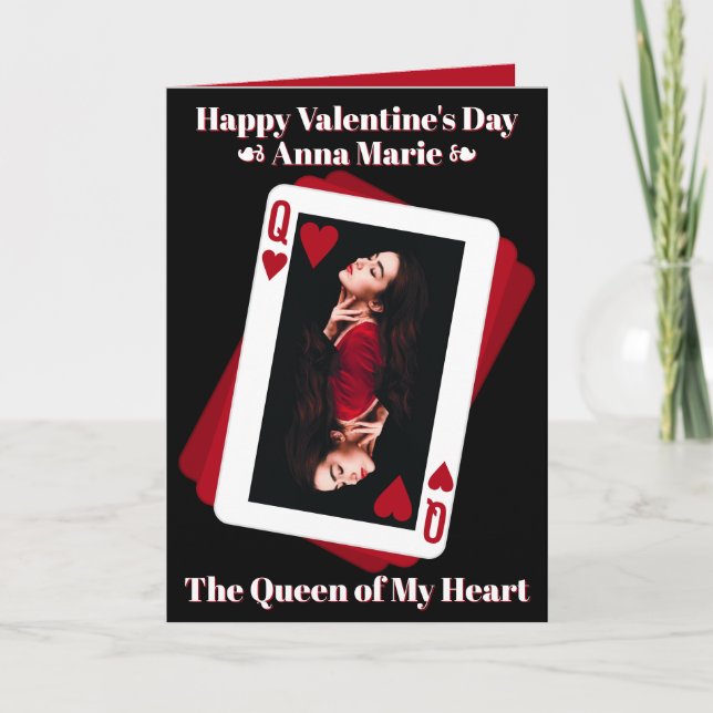Queen of My Heart Photo Carte Saint-Valentin (Devant)
