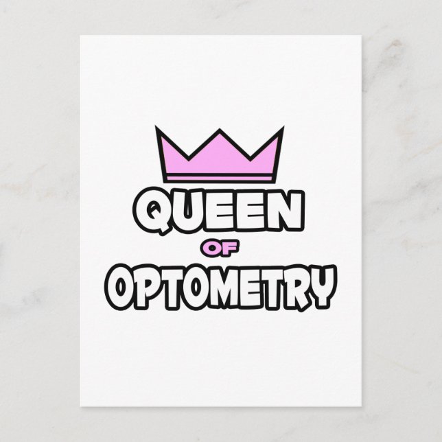 Queen of Optometry Postcard (Front)