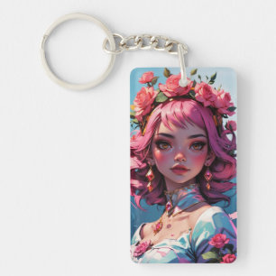 Queen of roses keychain