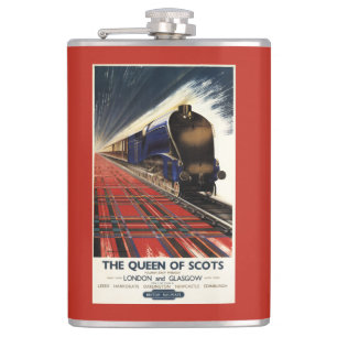 Queen of Scots Pullman Train Hip Flask