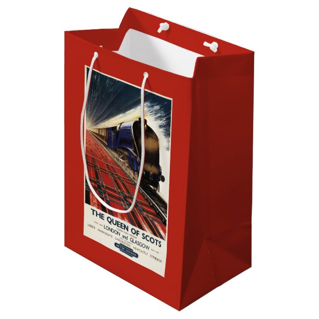 Queen of Scots Pullman Train Medium Gift Bag (Front Angled)