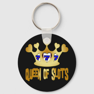 QUEEN OF SLOTS KEYCHAIN