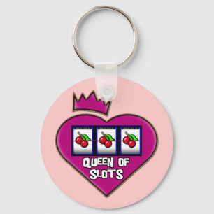 QUEEN OF SLOTS KEYCHAIN