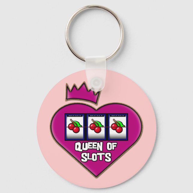 QUEEN OF SLOTS KEYCHAIN (Front)