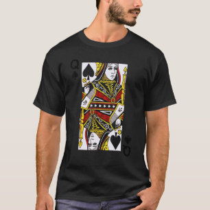 Queen Of Spades  Blackjack Cards Poker 21 Q T-Shirt