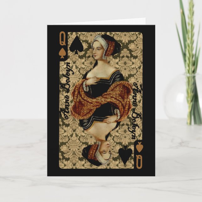 Queen of Spades Blank Card (Front)