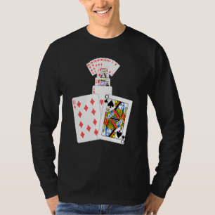 Queen Of Spades Hearts Card Game Players T-Shirt