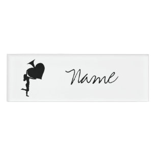 Queen of Spades Holding Black Ace Thunder_Cove Name Tag
