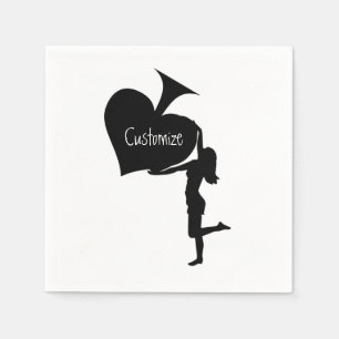 Queen of Spades Holding Black Ace Thunder_Cove Napkin