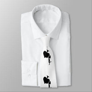 Queen of Spades Holding Black Ace Thunder_Cove Tie