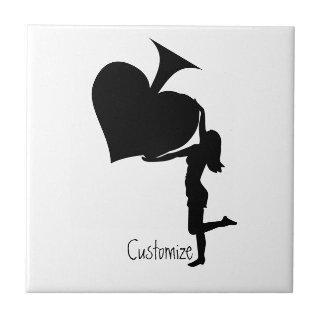 Queen of Spades Holding Black Ace Thunder_Cove Tile (Front)