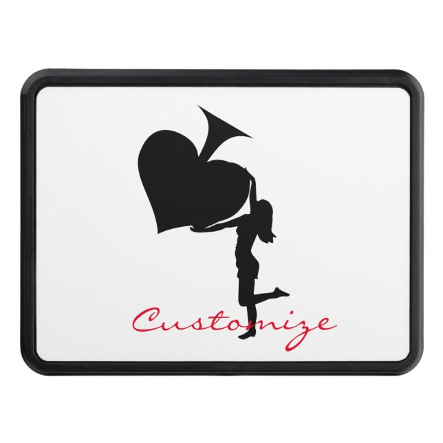 Queen of Spades Holding Black Ace Thunder_Cove Trailer Hitch Cover (Front)