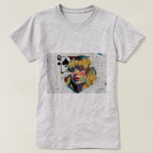 Queen of Spades Oil Painting T-Shirt