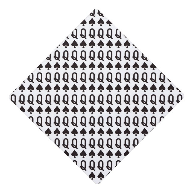 Queen of spades pattern Thunder_Cove Graduation Cap Topper (Front)