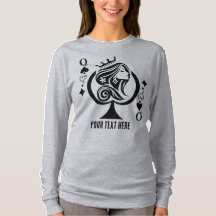 Queen of Spades playing card symbol with elegant