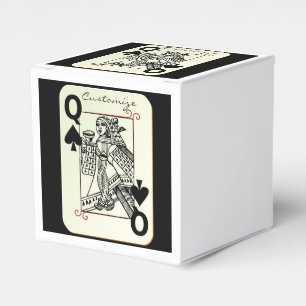 Queen of Spades playing card Thunder_Cove Favor Box