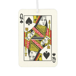 Queen of Spades Playing Cards Air Freshener