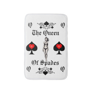 Queen of Spades Tarot Card Thunder_Cove Bath Mat