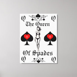 Queen of Spades Tarot Card Thunder_Cove Canvas Print