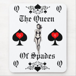 Queen of Spades Tarot Card Thunder_Cove Mouse Pad
