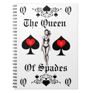 Queen of Spades Tarot Card Thunder_Cove Notebook