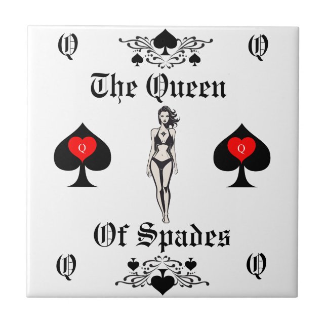 Queen of Spades Tarot Card Thunder_Cove Tile (Front)