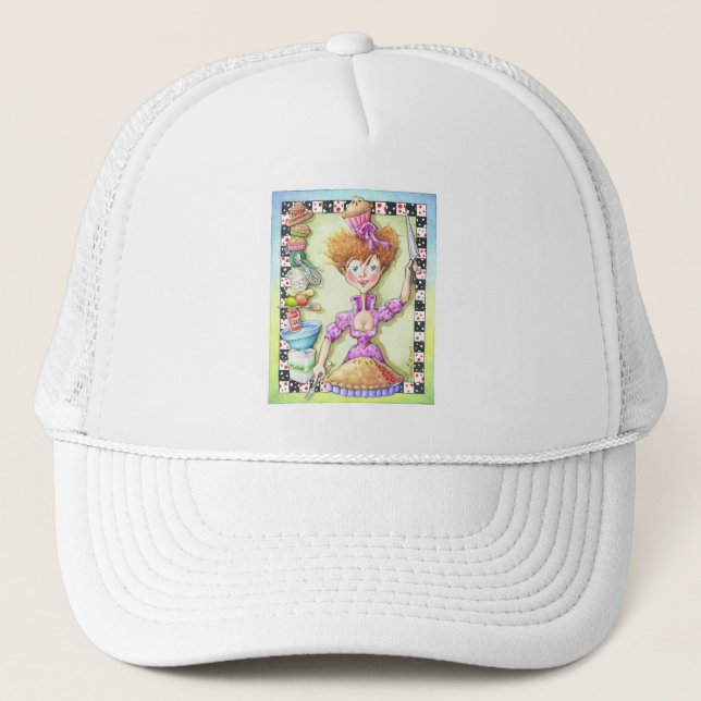 QUEEN OF TARTS TRUCKER HAT (Front)