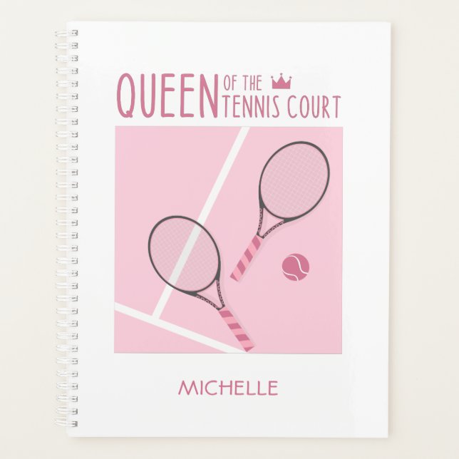 Queen Of Tennis Court Rose Girly Personnalisée (Devant)