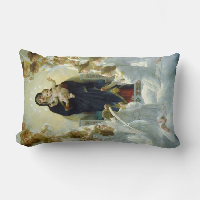 Queen of the Angels (by Bouguereau) Lumbar Pillow (Front)