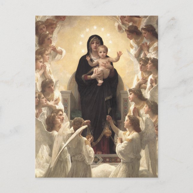 Queen of the Angels Regina Angelorum by Bouguereau Postcard (Front)
