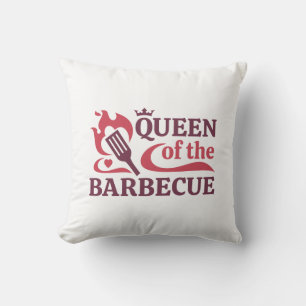 Queen Of The Barbecue Throw Pillow