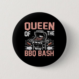 Queen Of The Bbq Bysh Bbq Party 2 Inch Round Button