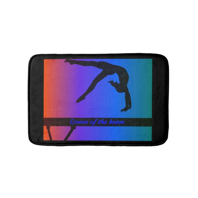 Queen of the Beam Gymnastics Bath Mat (Front)