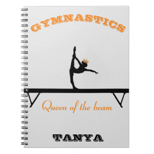 Queen of the Beam Gymnastics Crown Notebook