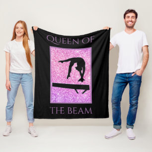 Queen of the Beam Gymnastics Fleece Blanket